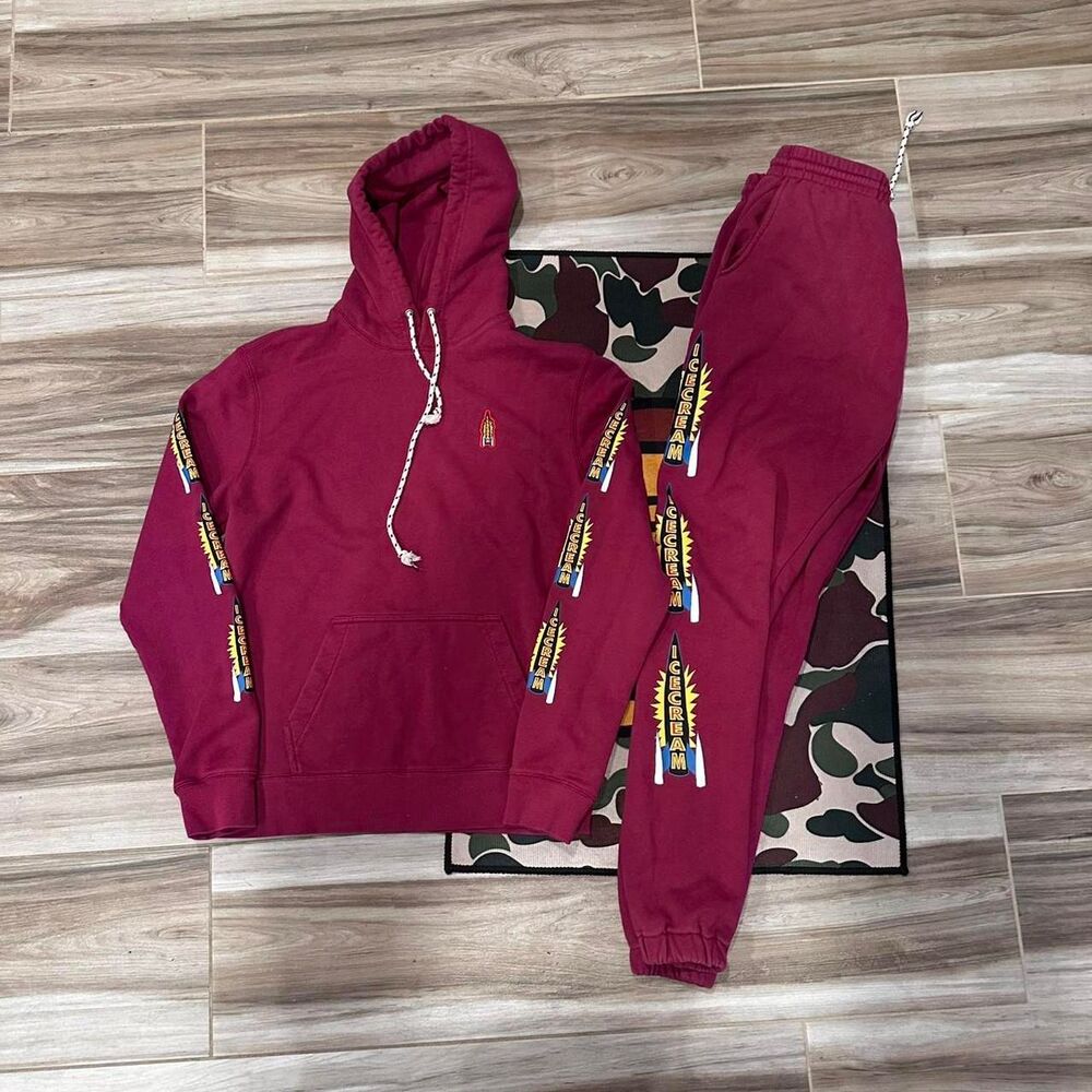 ICE-CREAM B.B.C. Rocket FireWorks Pharrell Williams Men's hoodie and jogger set